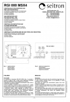 Блок питания и сигнализации RGI 000 MSX4 (проспект на английском)